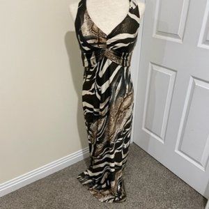 Long animal print dress